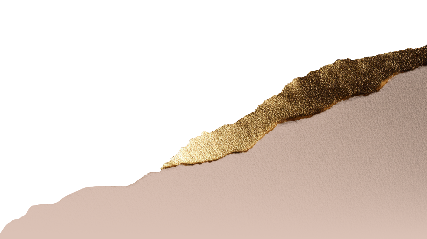 Rosy pink paper with gold foil peeking