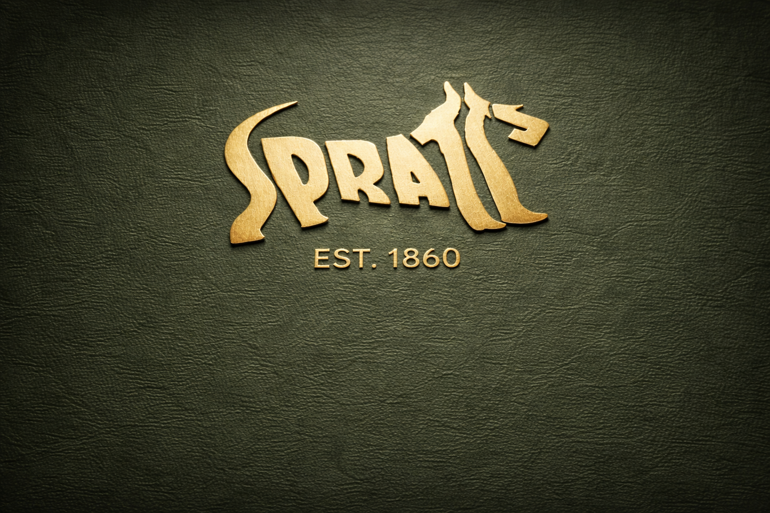 Spratt’s original gold heritage logo with EST. 1860, symbolising the world’s first pet brand and its modern stewardship