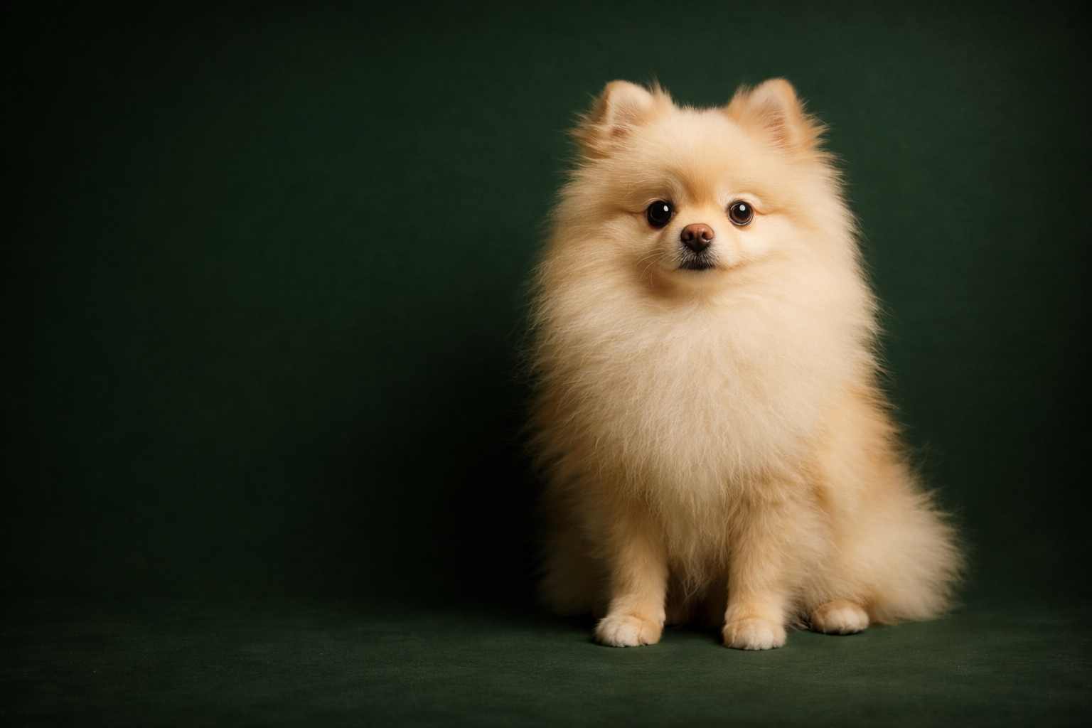 A Pomeranian featured as part of Spratt’s visual identity, representing modern pet ownership within the heritage brand founded in 1860.