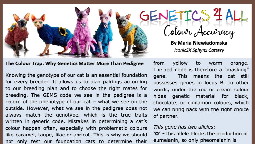 Cat Colours Explained Part 1