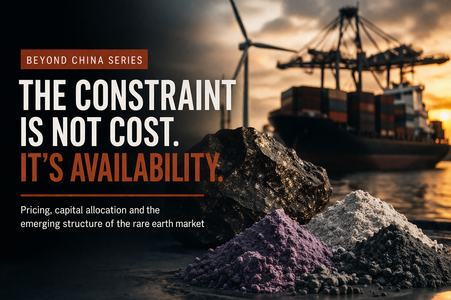 THE CONSTRAINT IS NOT COST. IT’S AVAILABILITY.