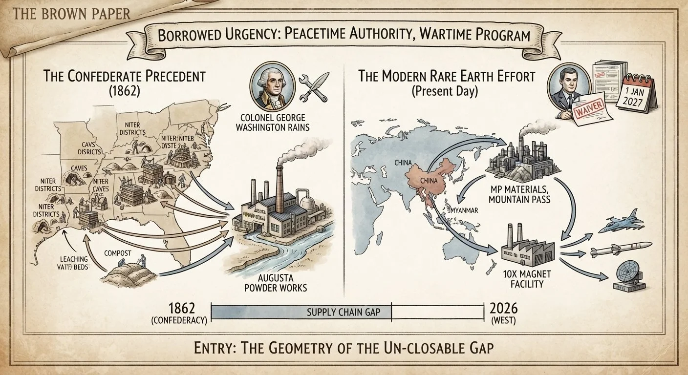 Borrowed Urgency: The West trying to run a wartime program on peacetime authority