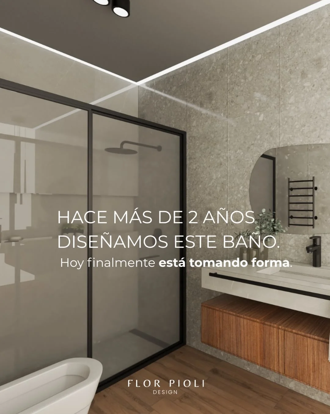 Hace m&aacute;s de dos a&ntilde;os dise&ntilde;amos este ba&ntilde;o para una pareja que estaba proyectando su nueva casa.

En ese momento definimos materiales, revestimientos, mueble y cada detalle del espacio. Ellos siguieron el proyecto paso a pas