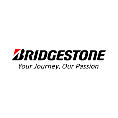 Bridgestone logo met eronder de slogan "Your Journey, Our Passion".