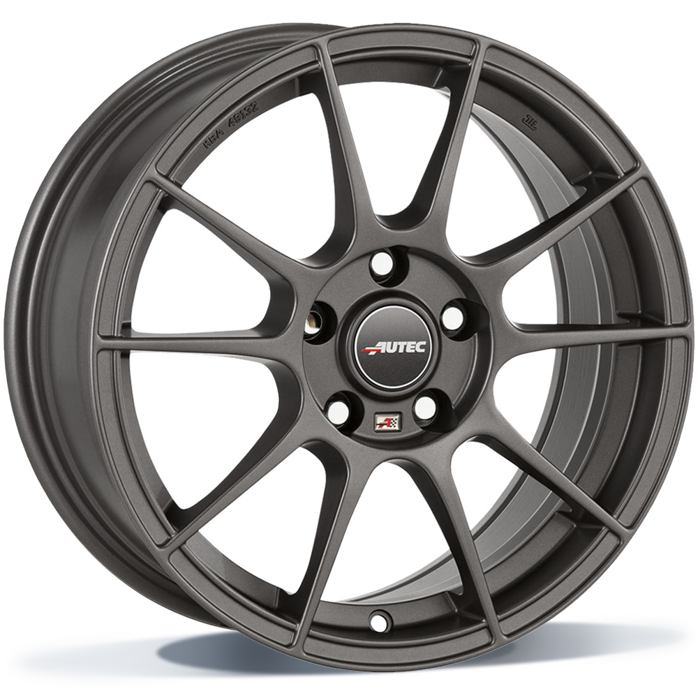 Grijze aluminium velg van het merk Autec, 5-spaaks.