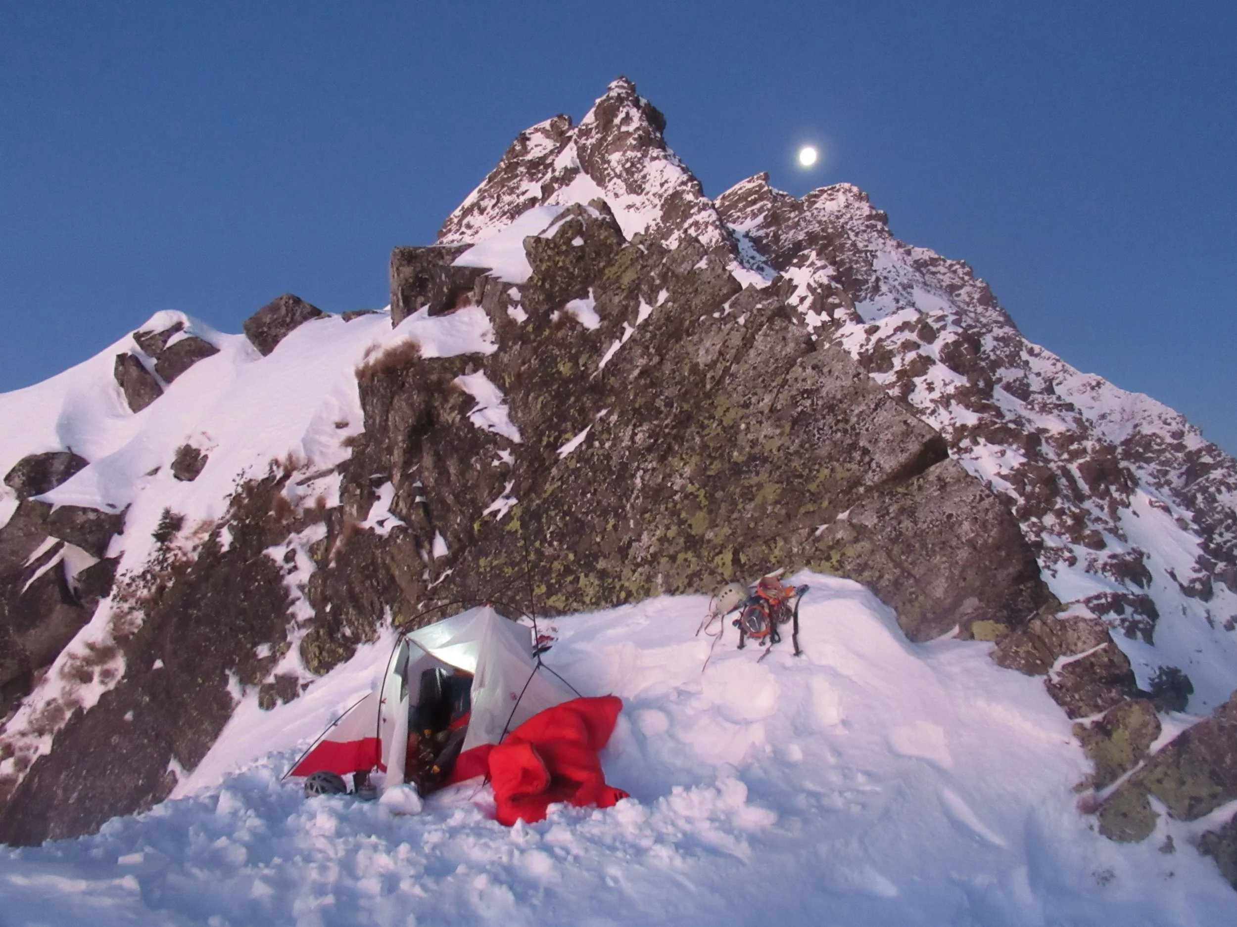 Zeltbiwak am Gamskögelgrat in der Steiermark