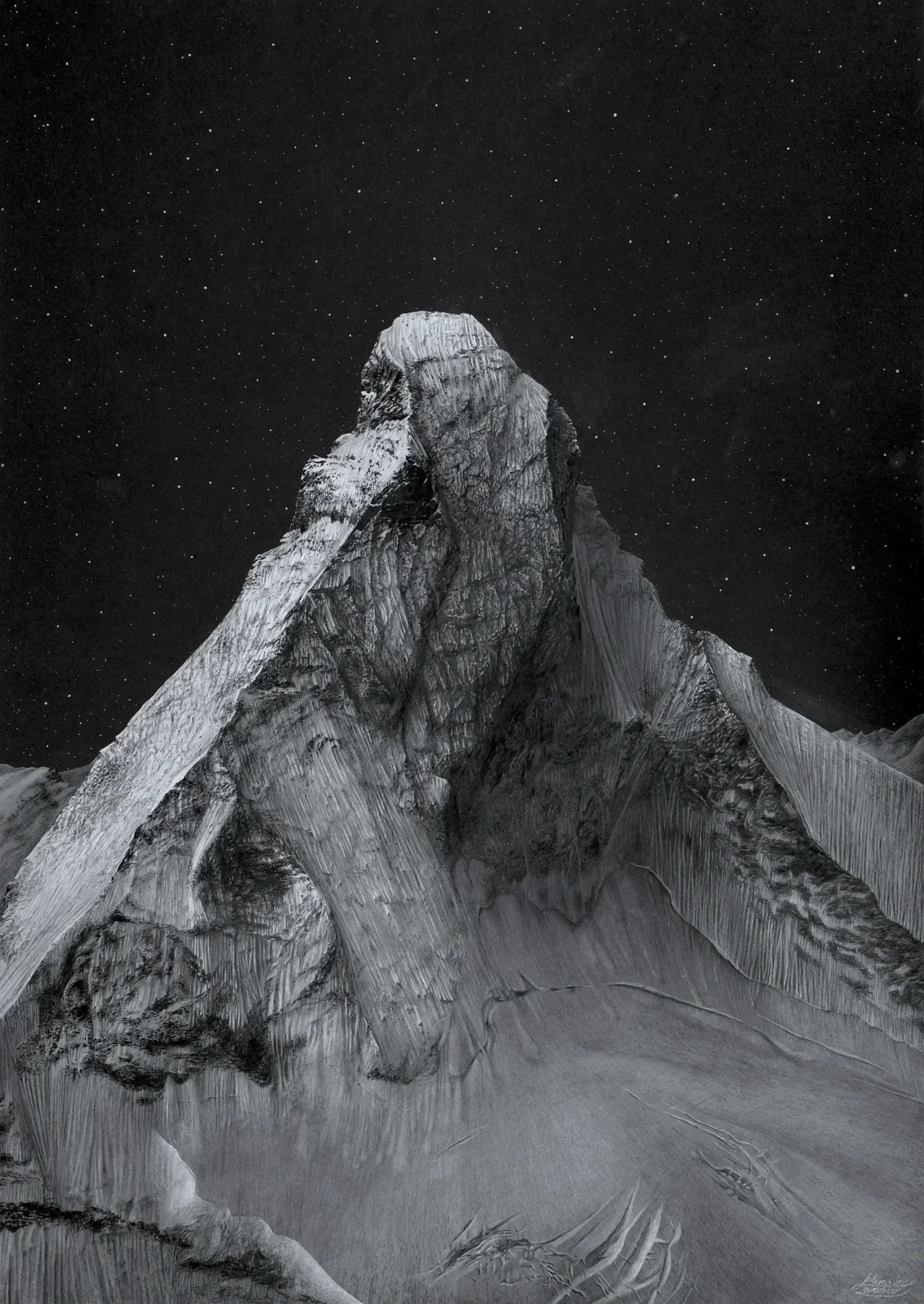 Matterhorn unter dem Sternenhimmel