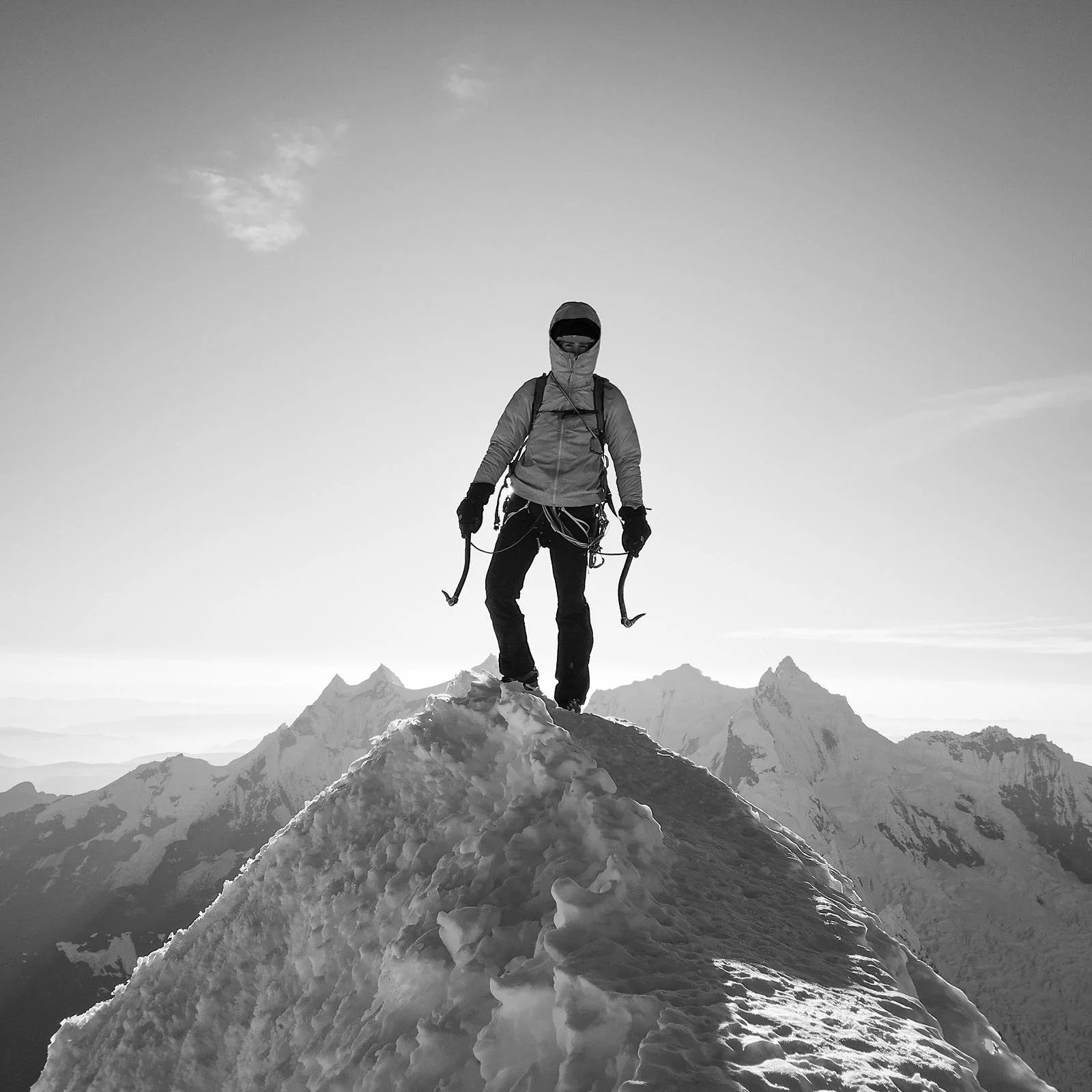 Alexander Brückler am Gipfel des Alpamayo in Peru
