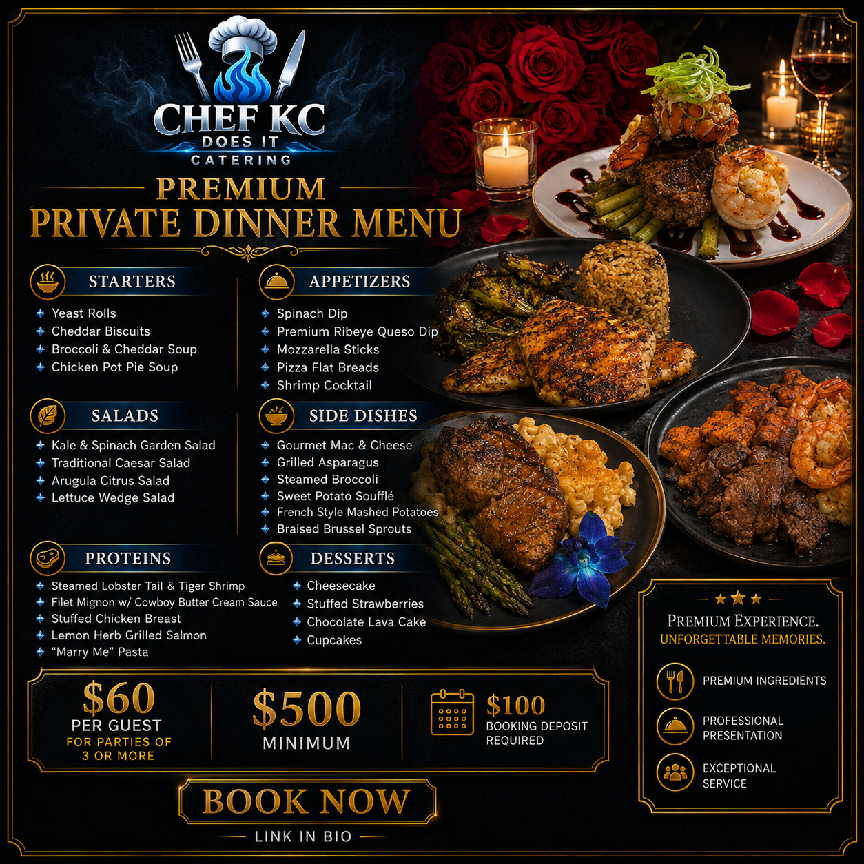 Premium Private Dinner Package