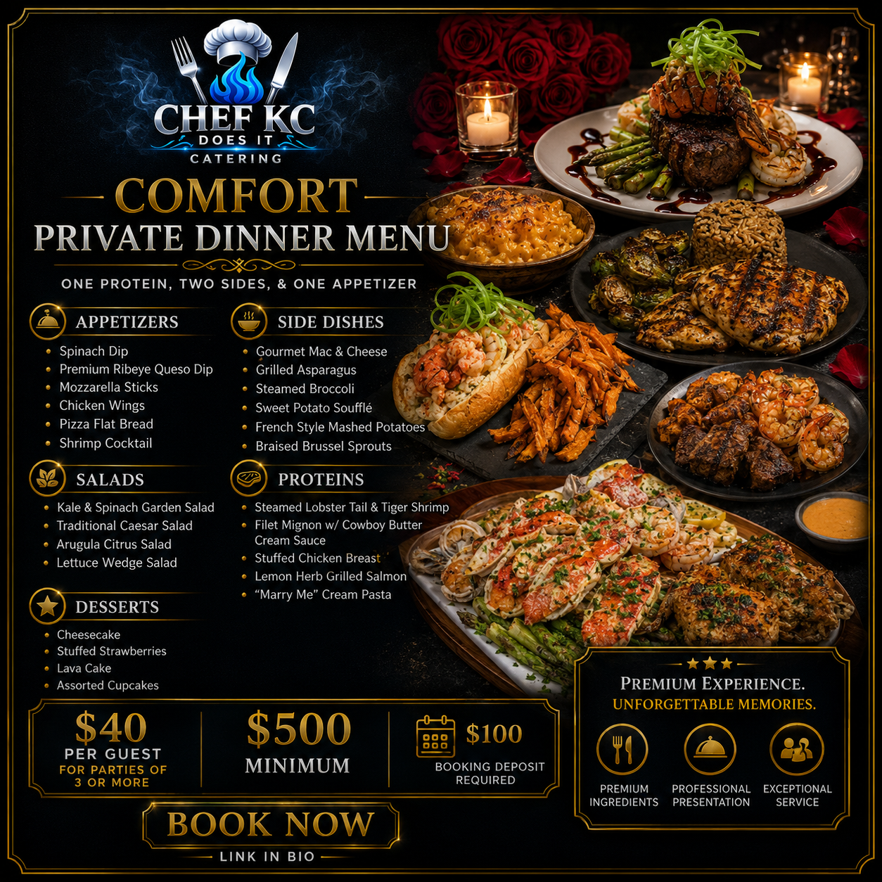 Comfort Private Dinner Package