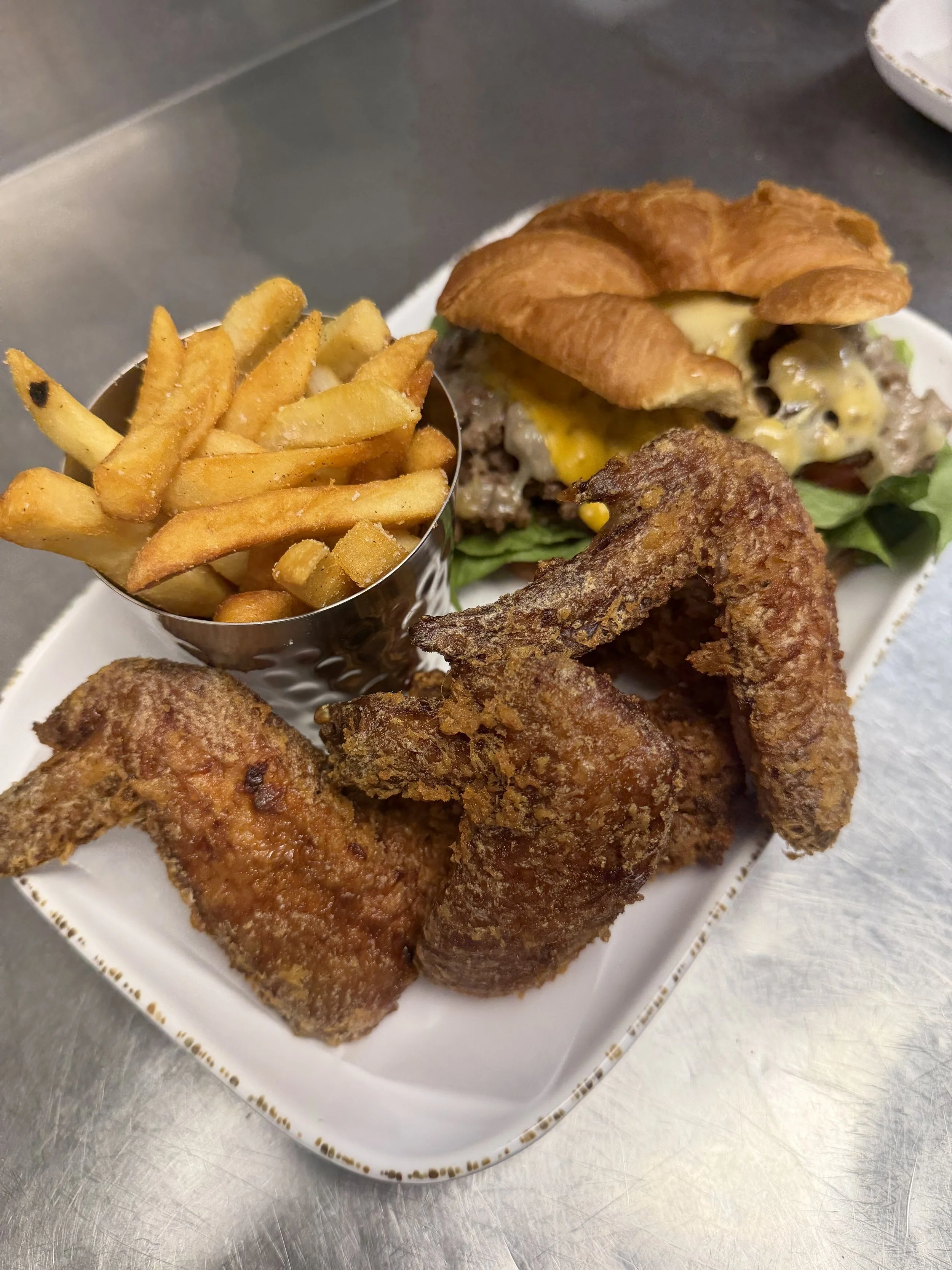 Chopped Cheese Croissant & Wing Combo Meal