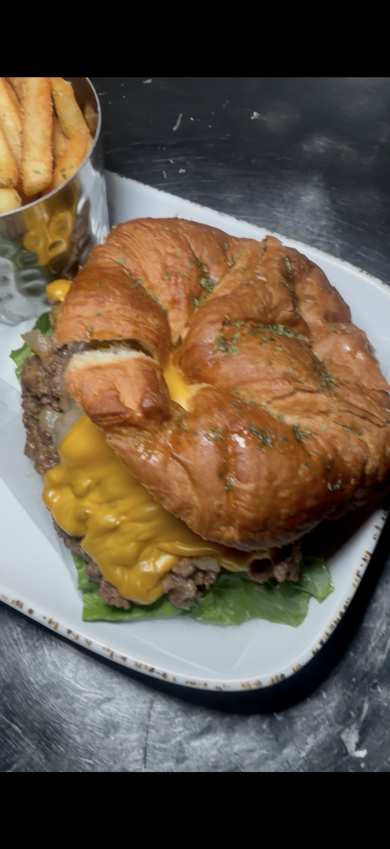 Chopped Cheese Croissant