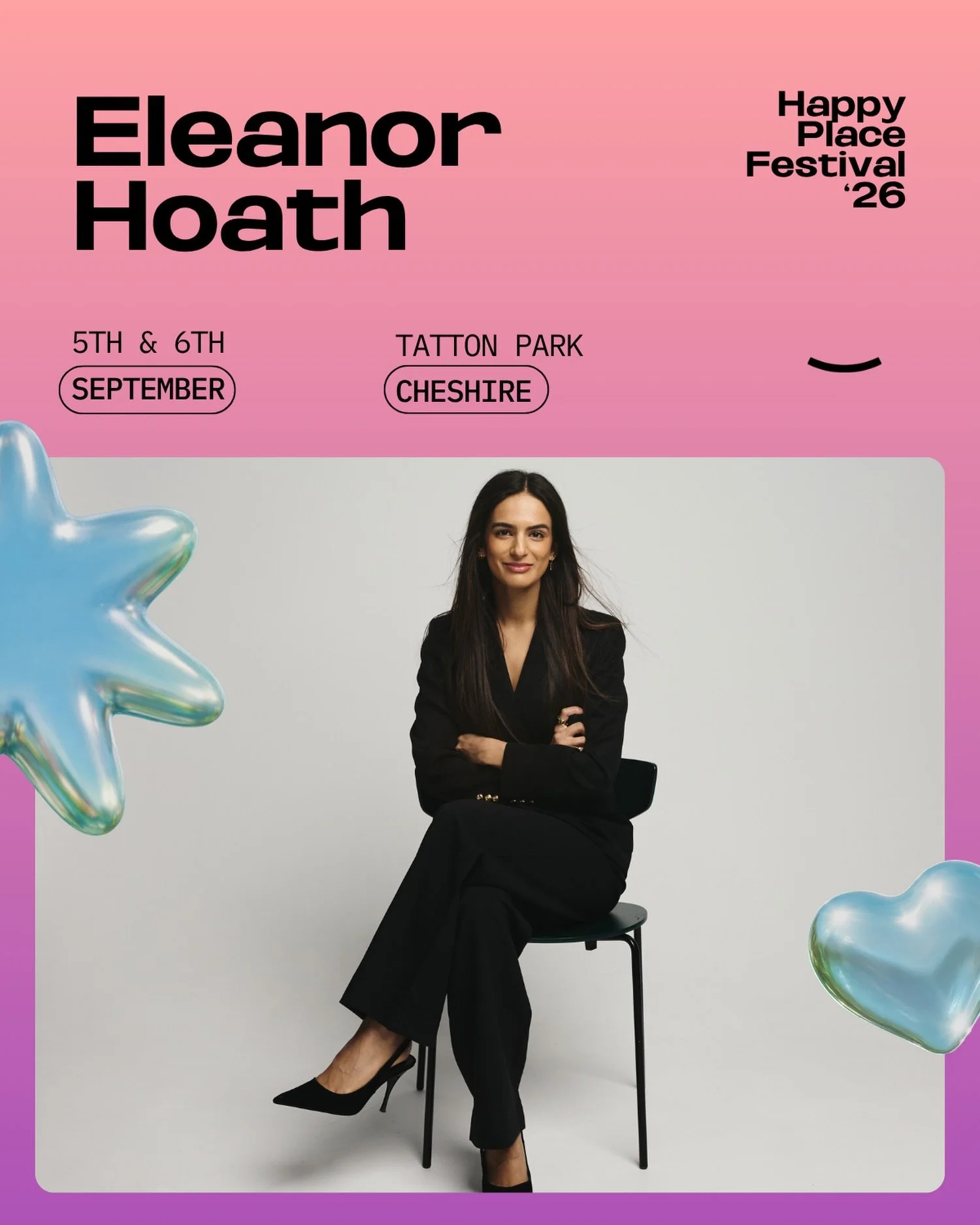 SO very excited to be speaking @happyplacefestival this September in Tatton Park 🩷

Premium tickets are available from Monday 18th May at 10am &amp; general release available from Wednesday 20th at 10am too!

Can&rsquo;t wait to see you there x