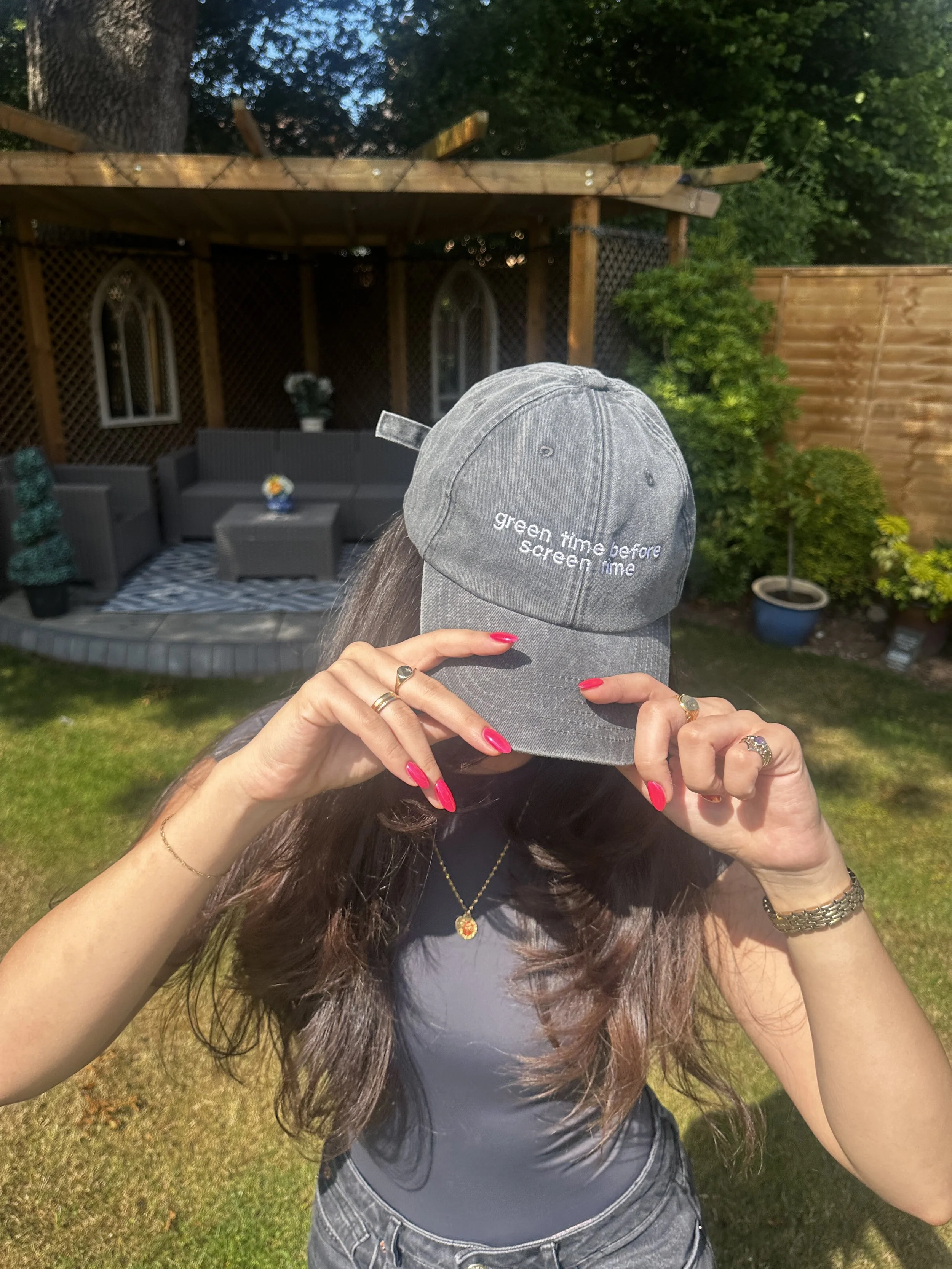 Green Time Cap - Washed Grey