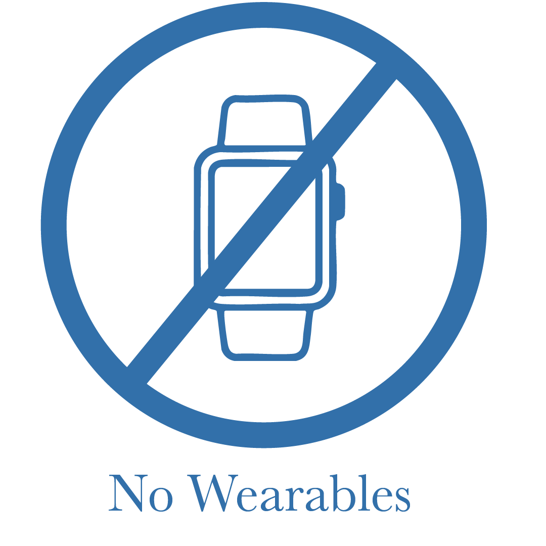 Smart watch with dash through indicating no wearables