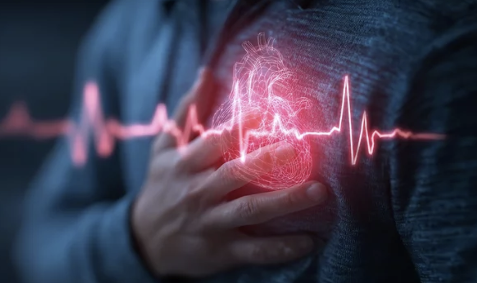 Neon pink heart beat