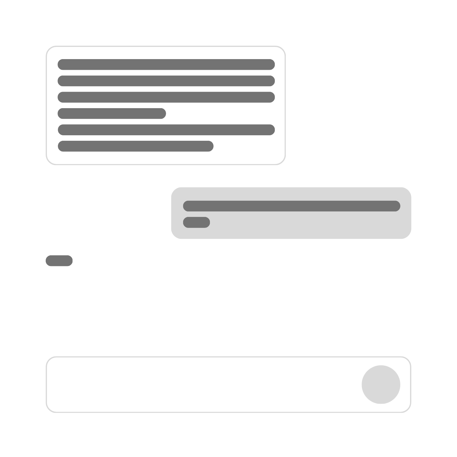 Digital illustration of a chat prompt similar to the ones used by LLMs.