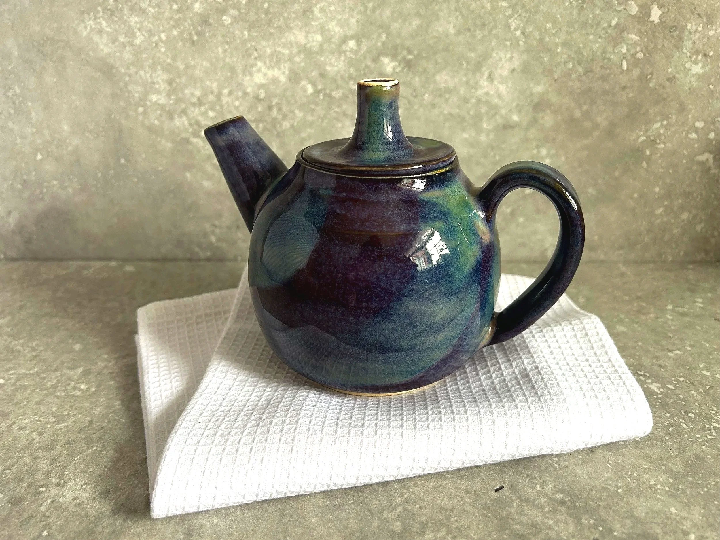 Northern Lights Inspired Handcrafted Teapot