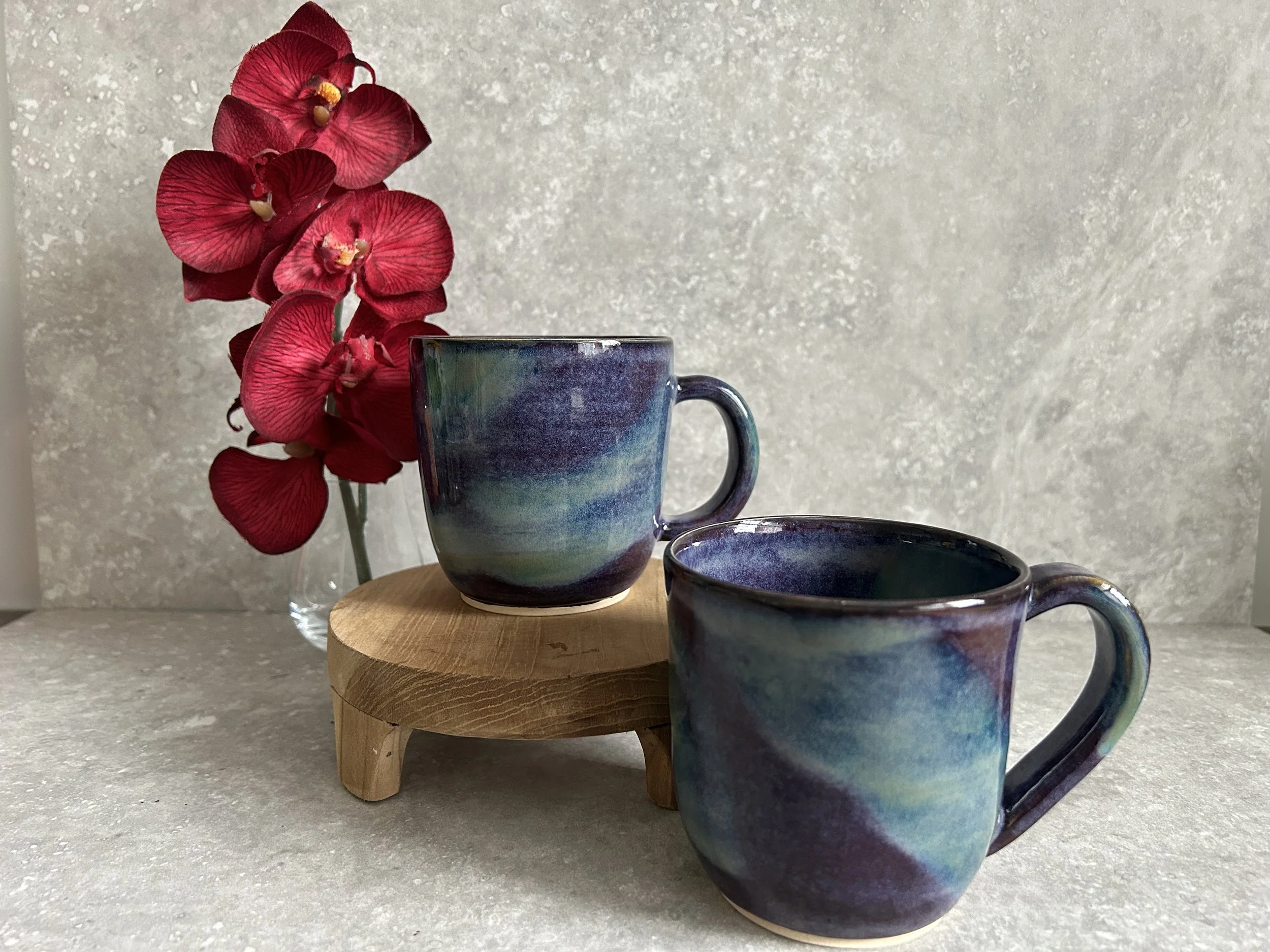 Northern Lights Inspired Mugs - Set of 2