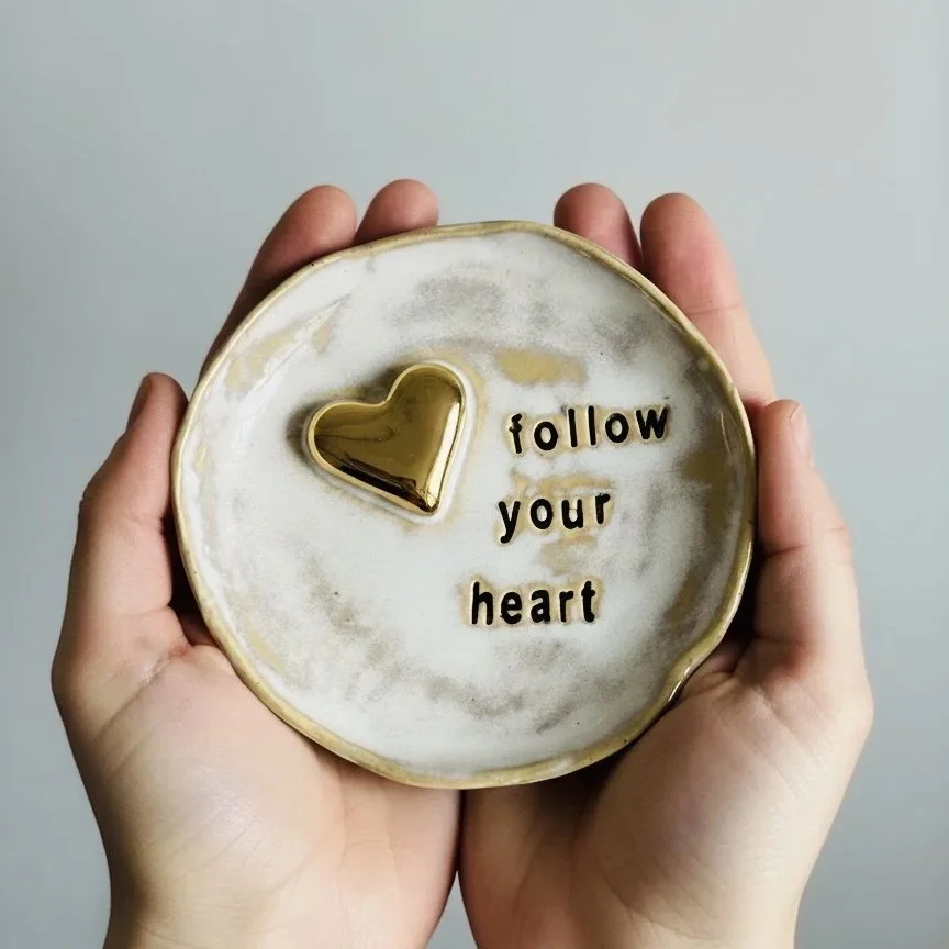 'Follow Your Heart' - 24ct Gold Lustre Trinket Dish