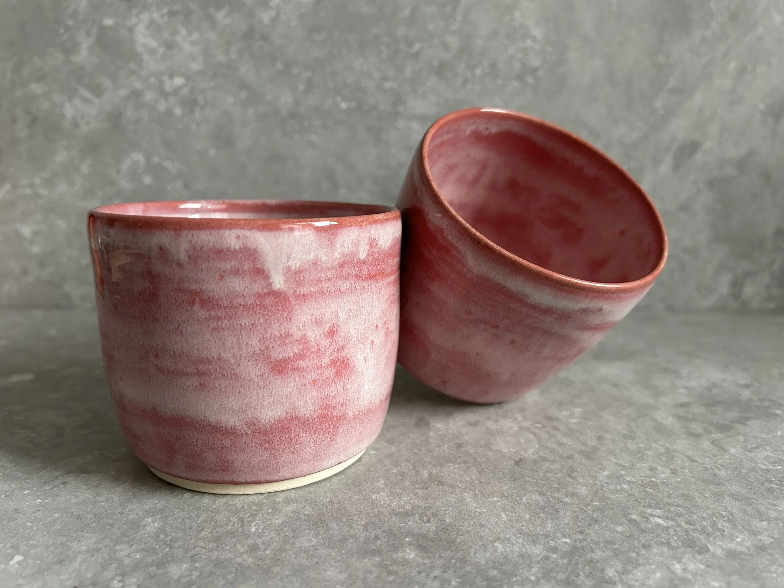 Blush Ceramic Thumb Cups - set of 2