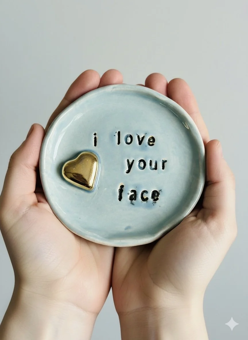 I Love Your Face - 24ct Gold Lustre Trinket Dish