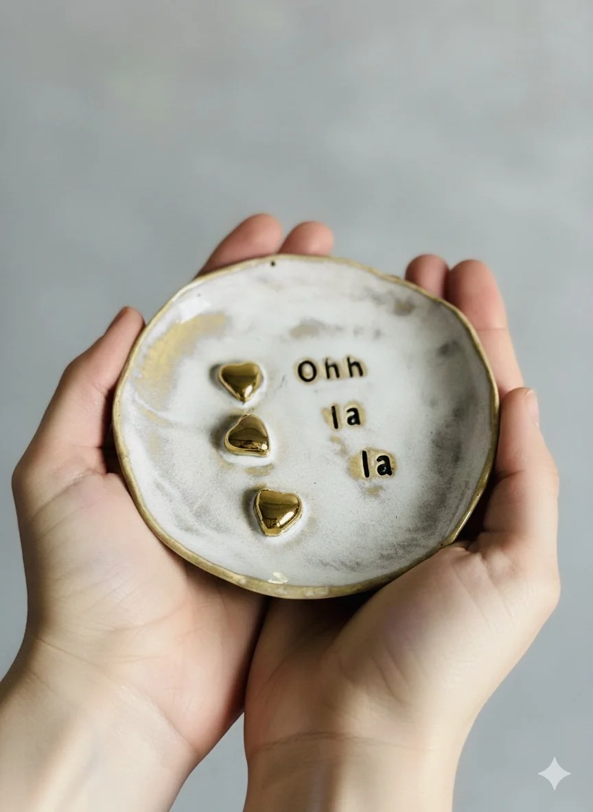 Ohh La La - 24ct Gold Lustre Trinket Dish