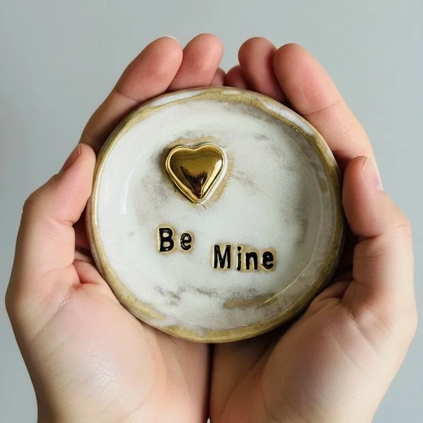 'Be Mine' - 24ct Gold Lustre Trinket Dish