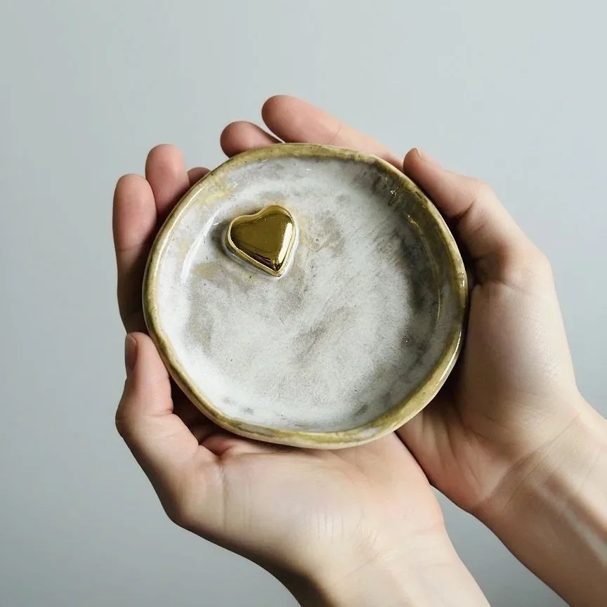 Small Heart - 24ct Gold Lustre Trinket Dish
