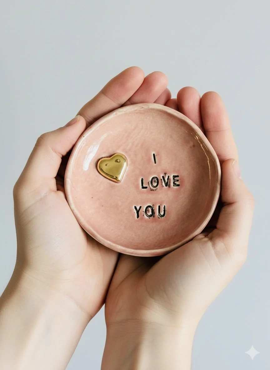 'I Love You' - 24ct Gold Lustre Trinket Dish