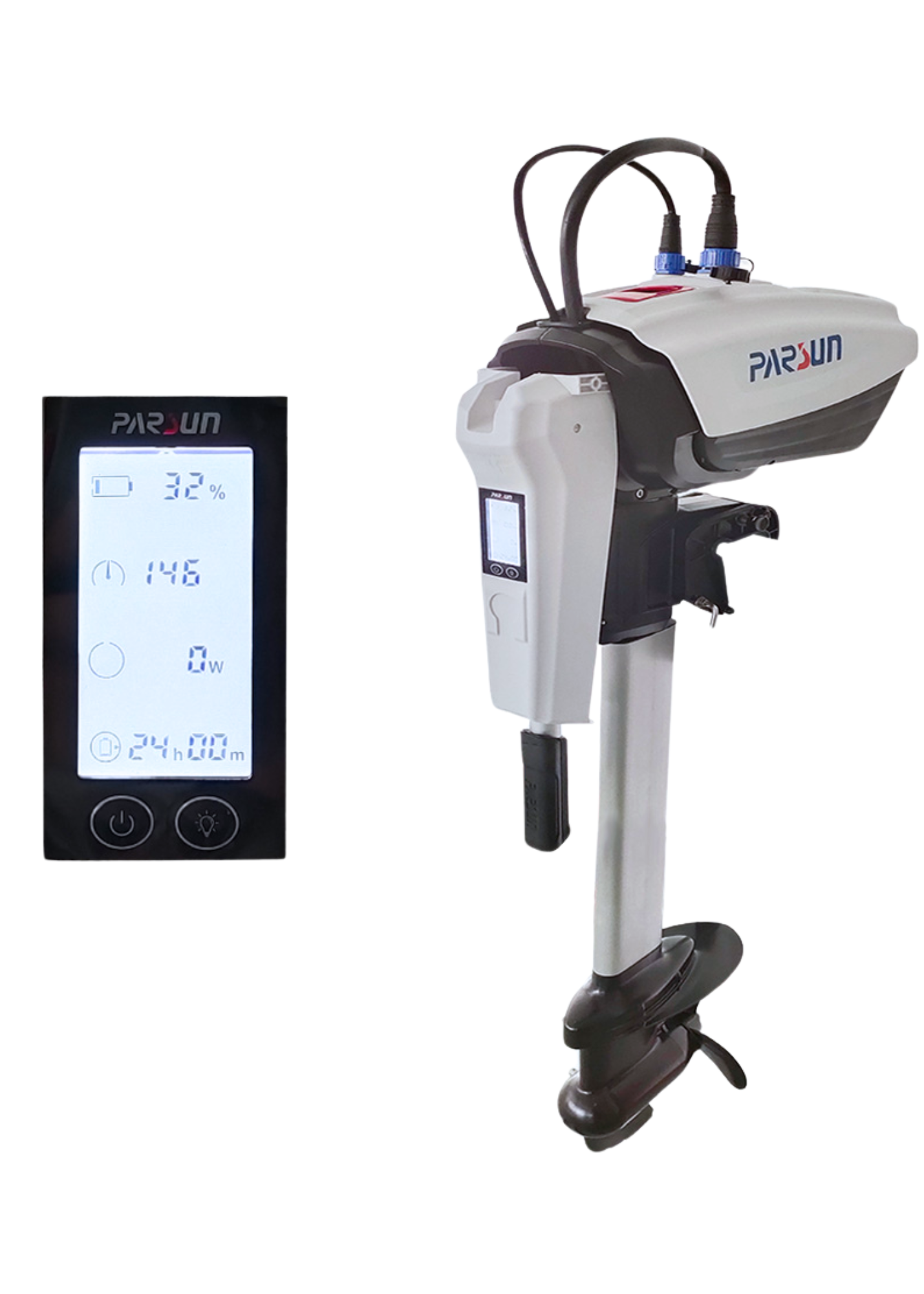 Moteur hors-bord électrique Parsun 1.2 Joy – performance silencieuse et écologique pour votre embarcation.