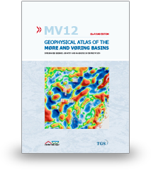 Cover of a scientific book titled "Geophysical Atlas of the More and Voring Basins" with a colorful map or seismic data visualization.