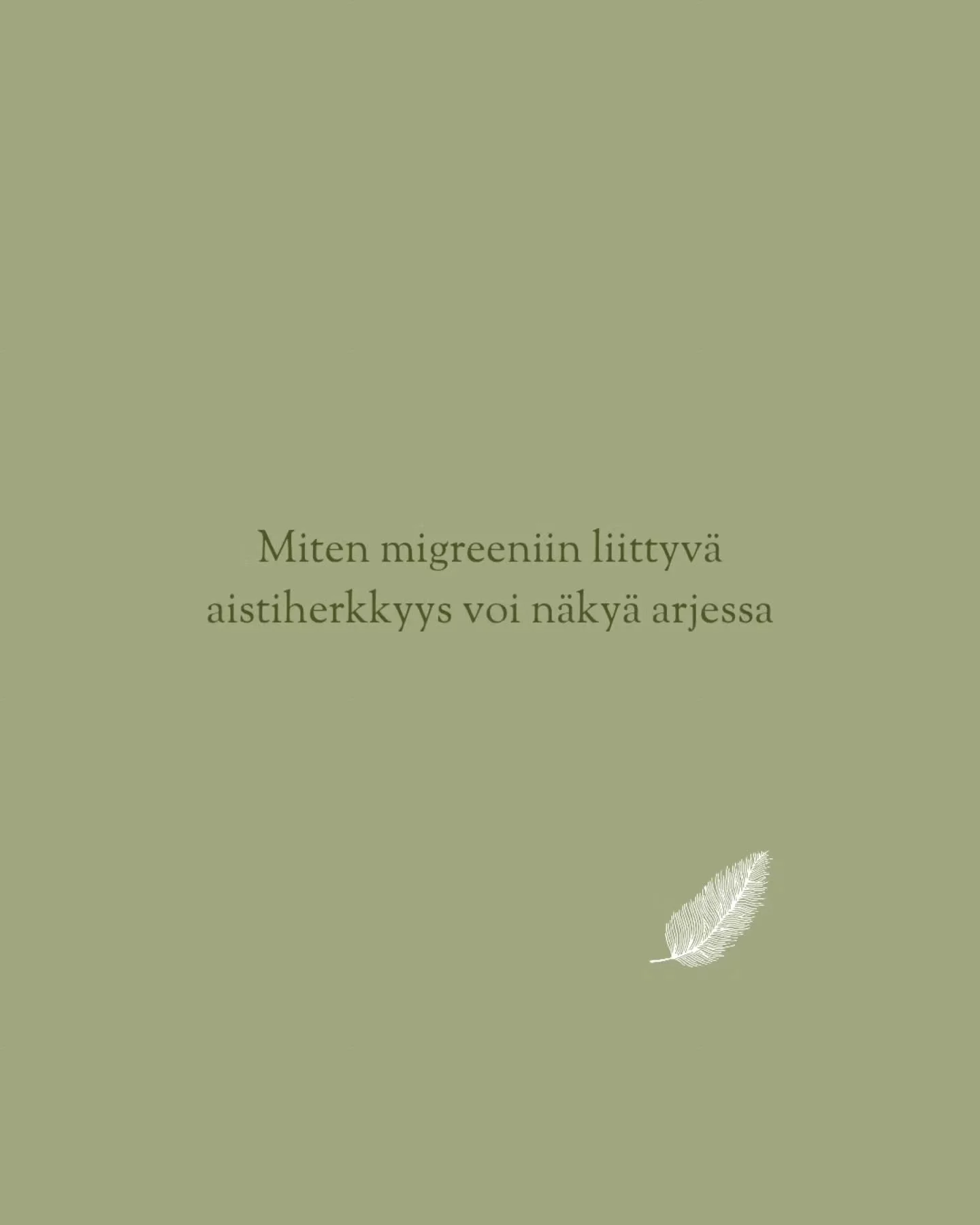 Aistiherkkyys voi n&auml;ky&auml; migreeni&auml; sairastavan el&auml;m&auml;ss&auml; monin tavoin. Olla muun muassa kohtauksia laukaiseva tekij&auml;, pahentua migreenikohtauksessa. Eri ihmisill&auml; eri aisti&auml;rsykkeet voivat vaikuttaa eri tavo