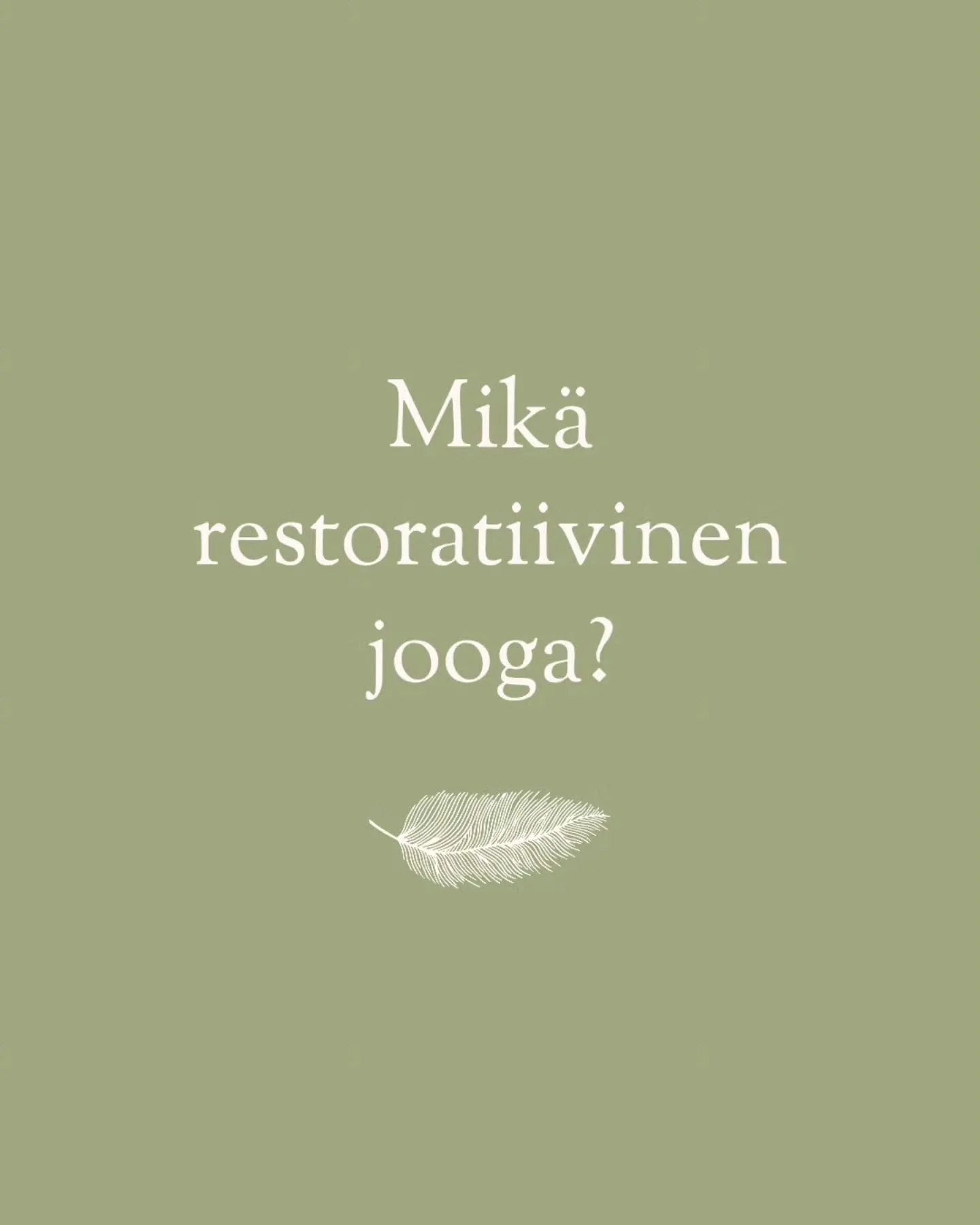 Restoratiivinen jooga antaa energiaa ilman, ett&auml; sinun tarvitsee k&auml;ytt&auml;&auml; sit&auml;. Se on laadukasta lepoa ✨️

Syksyll&auml; Pappalassa restoratiivista joogaa ja &auml;&auml;nimalajarentoutuksia. 💚