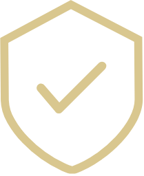 A shield icon with a check mark inside