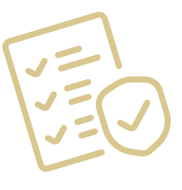 Checklist with checkmarks and a shield with a checkmark