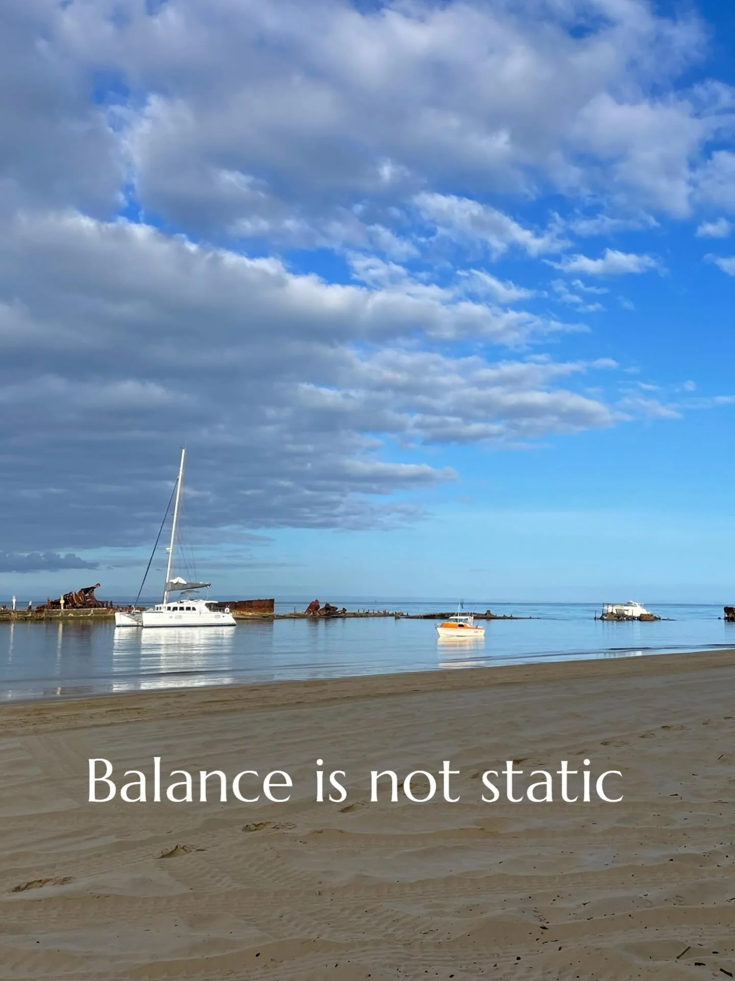 Balance is not static. 

Balance is an active state of constant movement and flow, of small adjustments, of change in different directions. It&rsquo;s an ever-evolving process. 

Consider standing on one foot for 10 seconds. If you watch your foot, y