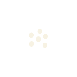 Six white pills arranged in a circular pattern on a black background.
