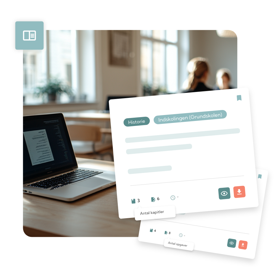 Med Meebooks´s digitale læringsplatform kan du som lærer spare tid og tilpasse undervisningsforløb samt få inspiration