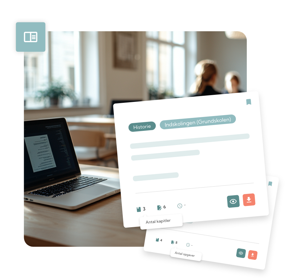 Med Meebooks´s digitale læringsplatform kan du som lærer spare tid og tilpasse undervisningsforløb samt få inspiration