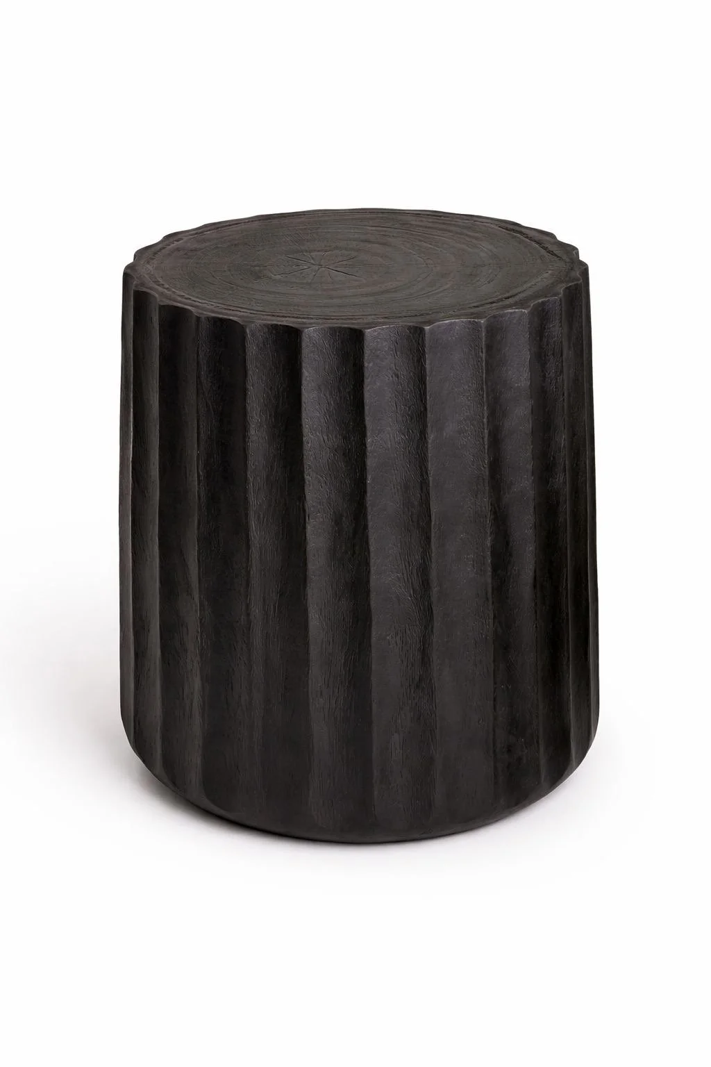 Solid Suar Wood Stool / BLACK