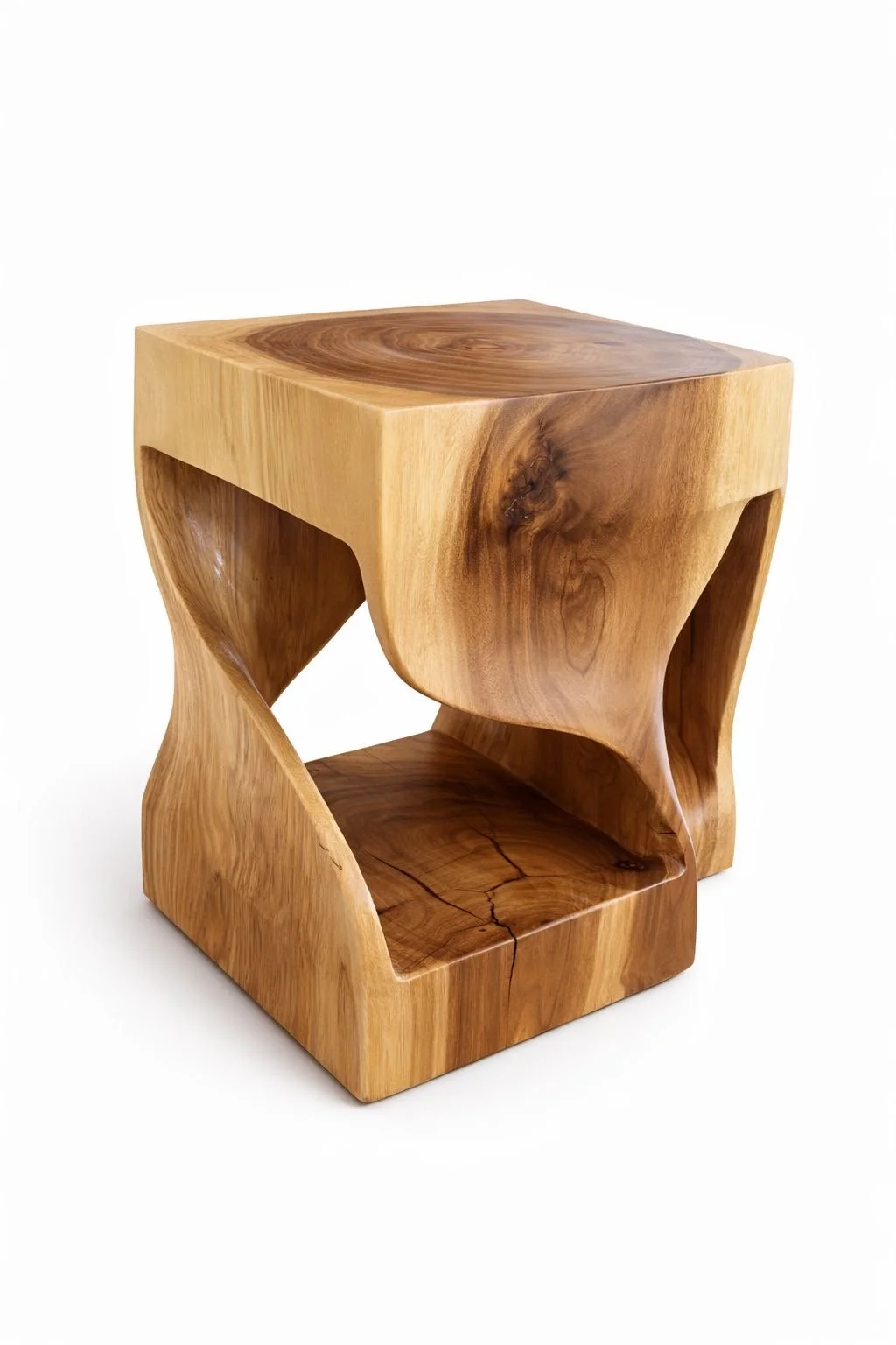Solid Suar Wood Stool / SQUARE MIX