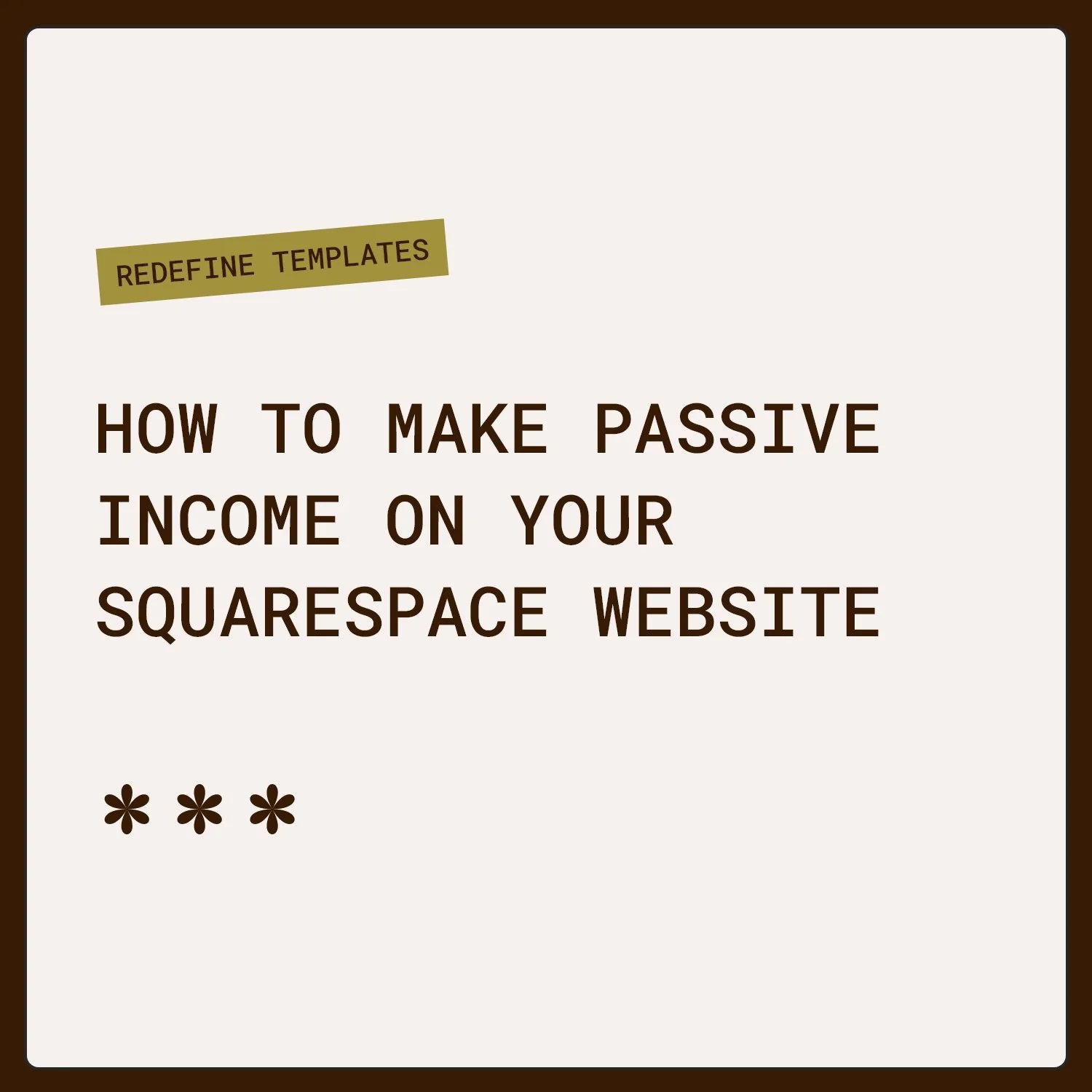 How to make passive income on your Squarespace website