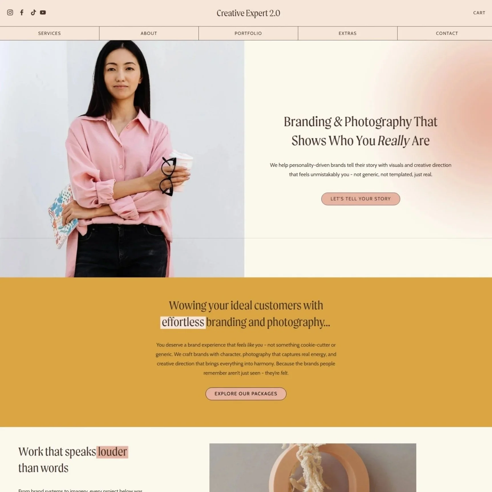 Creative expert 2.0 Squarespace 7.1 template