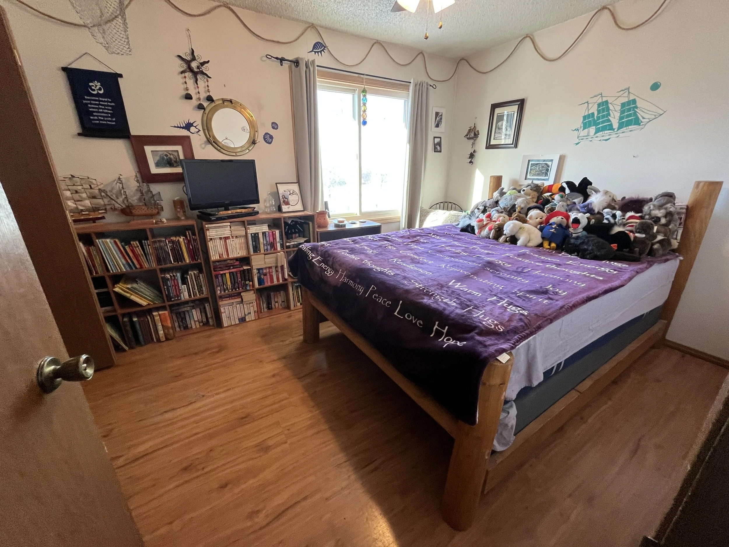 Bedroom after decluttering and organizing