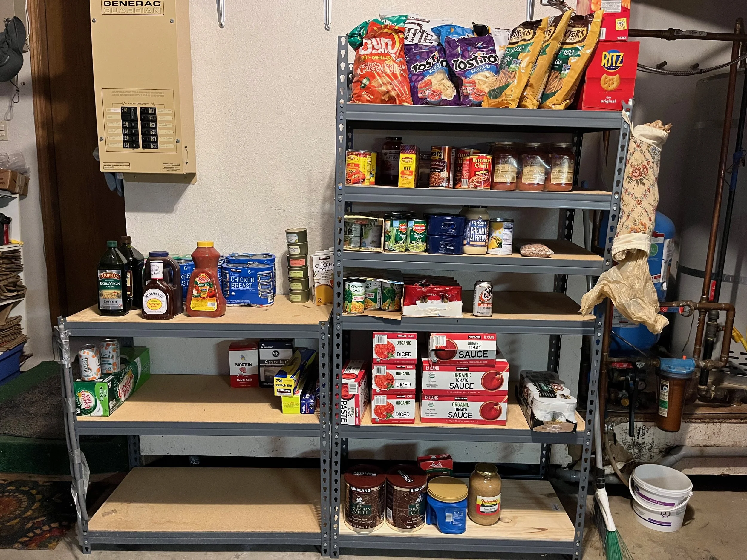 Pantry shelf after decluttering