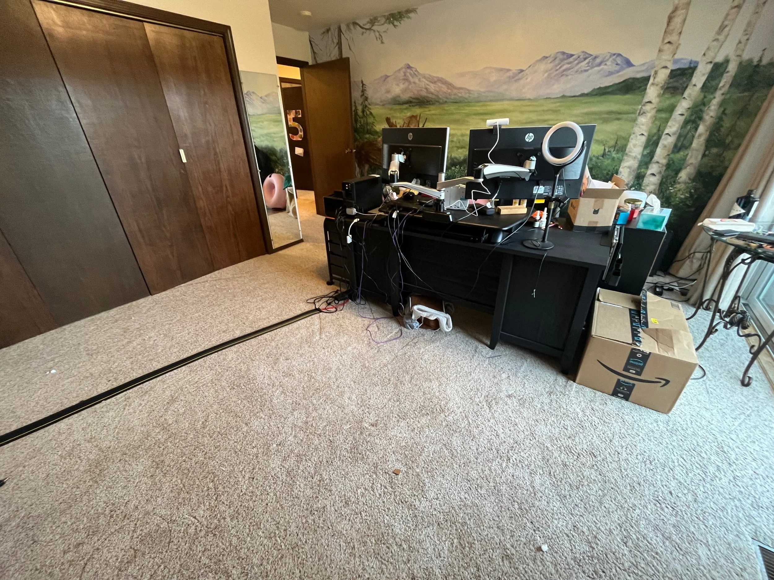 Office after decluttering and organizing 