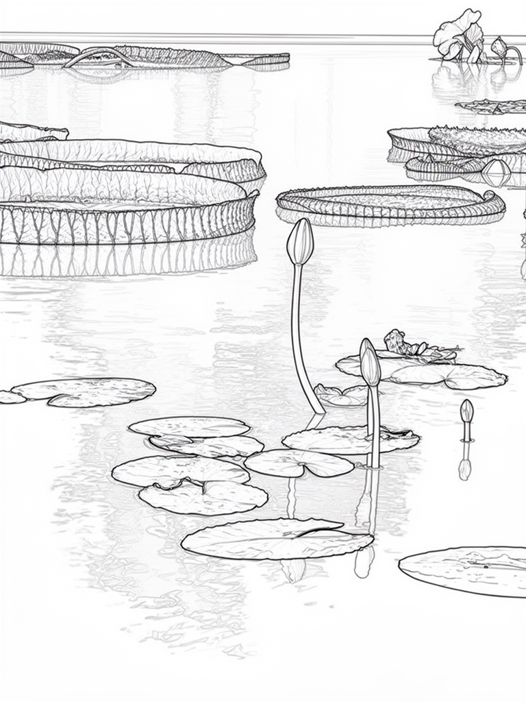 Coloring page Lily pad II