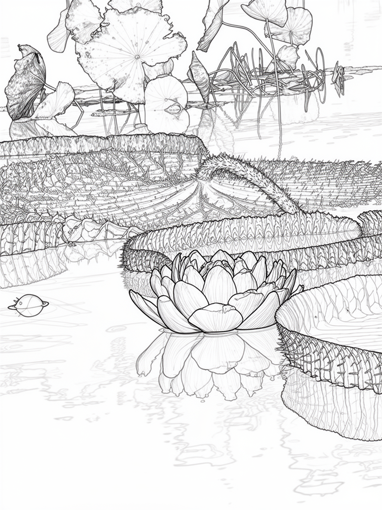 Coloring page Lily pads