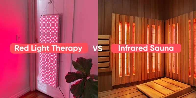 Infrared sauna and red light therapy 